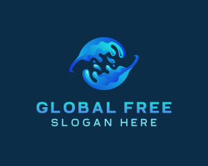 Global Water Splash logo design