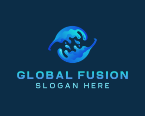 Global Water Splash logo design