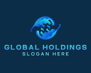 Global Water Splash logo design