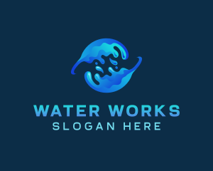 Global Water Splash logo design