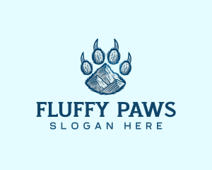 Mountain Paw Bear logo design