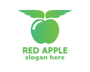 Gradient Apple Wing logo design