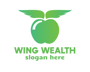 Gradient Apple Wing logo design