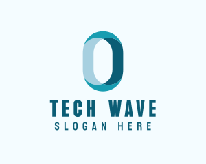 Digital Tech Letter O logo design