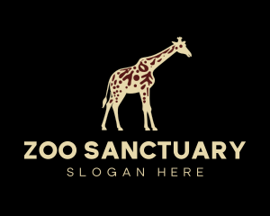 African Giraffe Zoo logo design