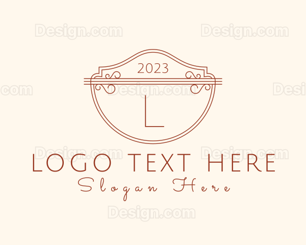 Classic Ornate Shield Boutique Logo