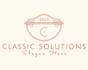 Classic Ornate Shield Boutique logo design