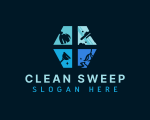 Cleaning Disinfection Sanitation logo design