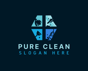 Cleaning Disinfection Sanitation logo design