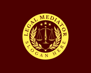 Lawyer Justice Scales  logo design