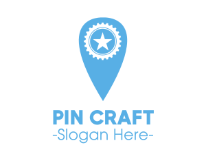 Star Location Pin logo design