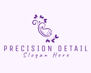 Paisley Floral Ornament logo design