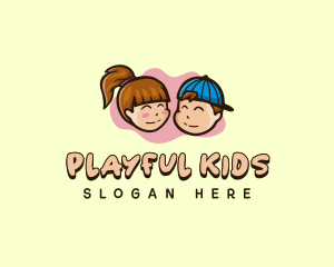 Children Kids Kindergarten logo design