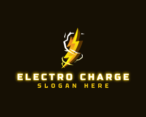 Electricity Thunder Charge logo design