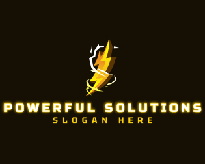 Electricity Thunder Charge logo design