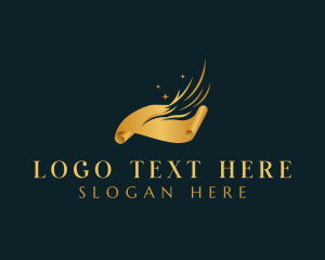 Luxury Quill Feather Writer logo