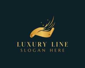 Luxury Quill Feather Writer logo design