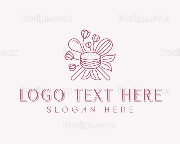 Macaron Pastry Dessert Logo