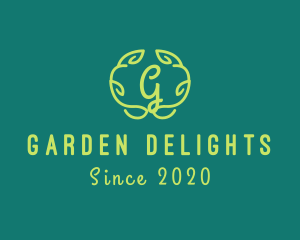 Vine Organic Leaf Garden logo design