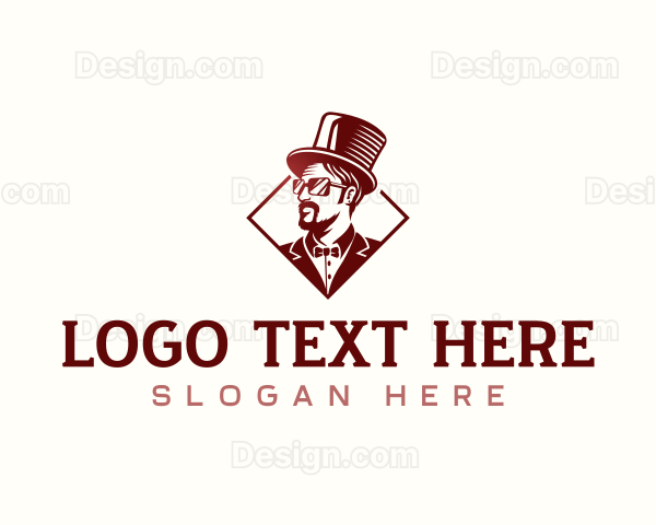 Hat Gentleman Grooming Logo