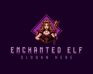 Mythical Elf Woman Cosplay logo design