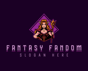 Mythical Elf Woman Cosplay logo design