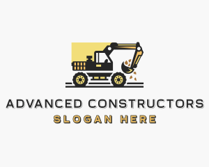 Quarry Mining Excavator logo design