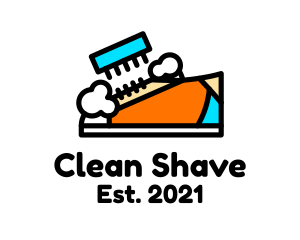 Shoe Brush Cleaning logo design