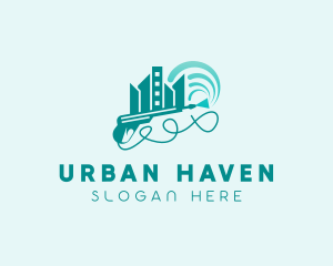 Urban City Pressure Washer logo design