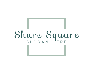 Cursive Business Square logo design