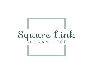 Cursive Business Square logo design