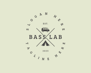 Retro Camping Van logo design