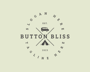 Retro Camping Van logo design