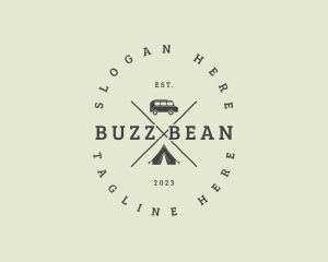 Retro Camping Van logo design