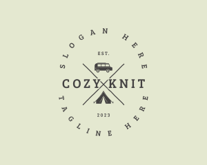 Retro Camping Van logo design