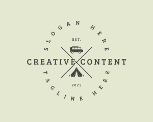 Retro Camping Van logo design