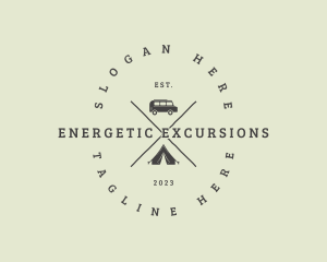 Retro Camping Van logo design