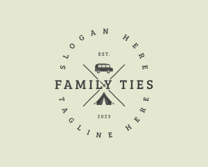 Retro Camping Van logo design