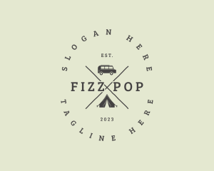 Retro Camping Van logo design