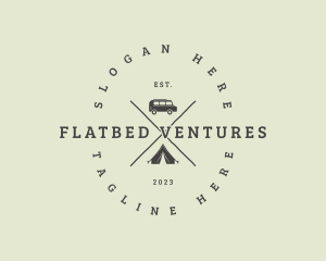 Retro Camping Van logo design