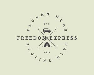 Retro Camping Van logo design