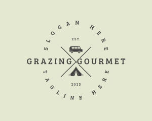 Retro Camping Van logo design