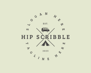 Retro Camping Van logo design