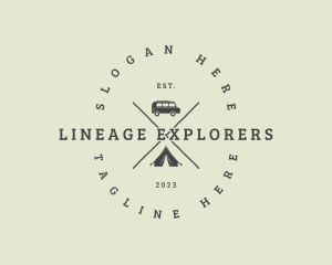 Retro Camping Van logo design