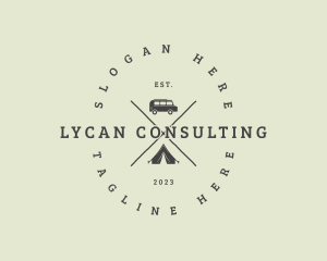 Retro Camping Van logo design