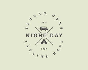 Retro Camping Van logo design