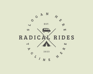 Retro Camping Van logo design