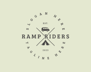 Retro Camping Van logo design