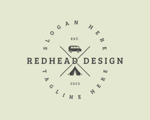 Retro Camping Van logo design