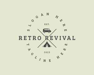 Retro Camping Van logo design